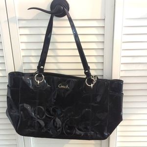 Coach patent leather excellent condition tote